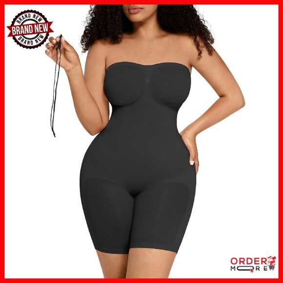 Strapless Tummy Control Shapewear Bodysuit with Removable Straps Strapless Tummy Control Shapewear Bodysuit with Removable Straps